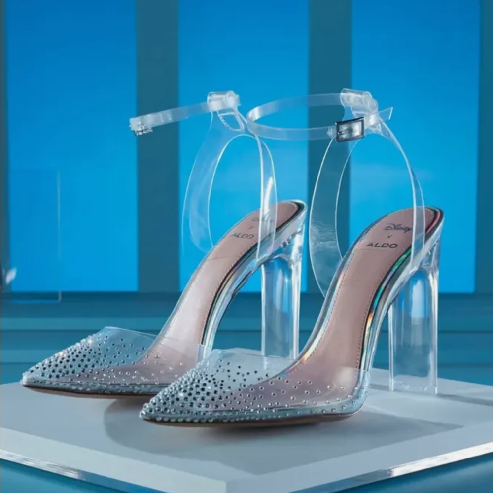 Aldo glass slippers